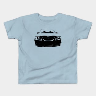 Saab 9-5 1st generation facelift classic car monoblock black Kids T-Shirt